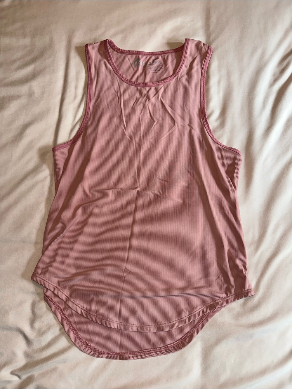 ZYIA Dusty Pink Ribbed Ladies Tank Top